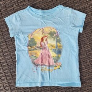 Disney Princess Ariel Blue Short Sleeve Kids Tee Size XXS 2-3